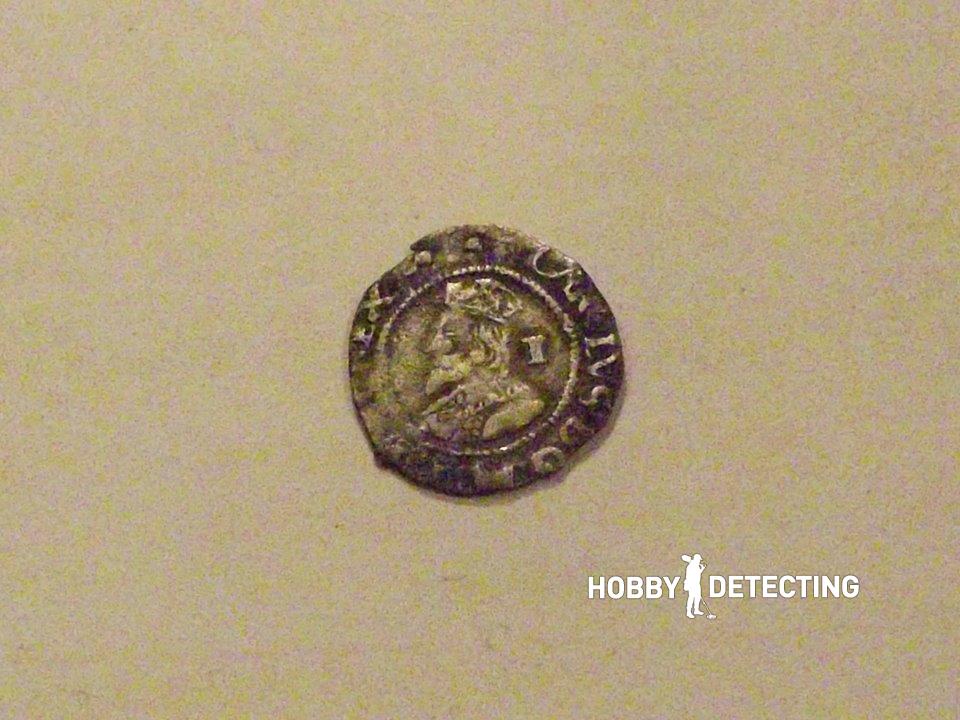 Charles 1st penny discovered with Teknetics T2 metal detector