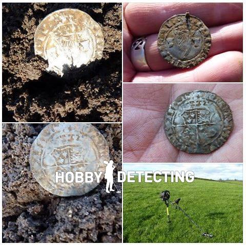 Irish silver coin discovered with Teknetics T2