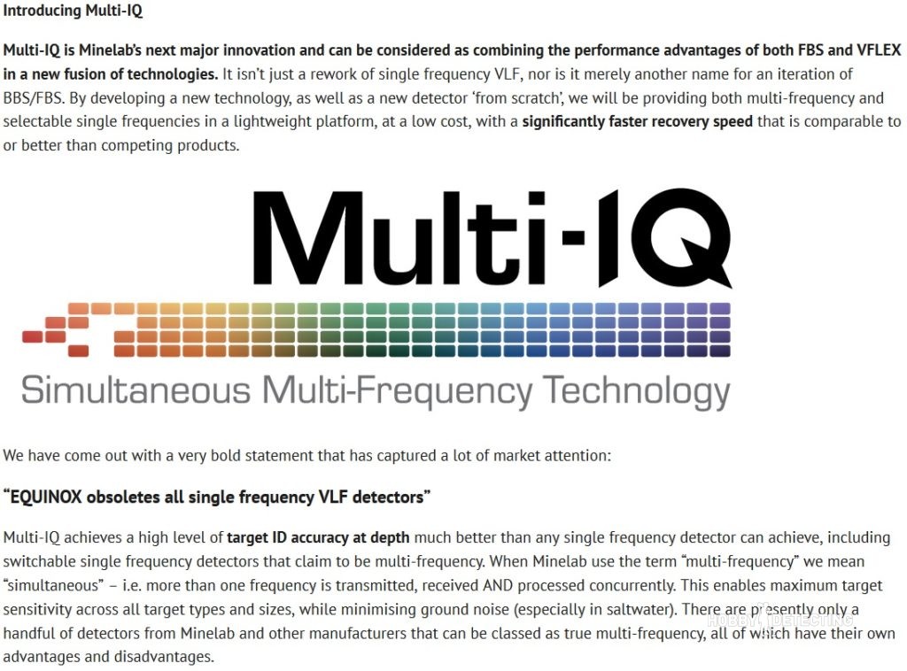 New secret technologies by Minelab? New info about Equinox Multi-IQ and how does it work! (pictures and schemes+)